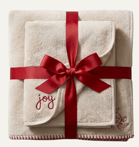 Ensemble de serviettes de bain en coton pour Noël, doux et absorbant, rectangulaire, usage domestique, taille adulte - Product Image 1