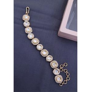 Pulsera elegante de calidad superior de diseñador moderno para mujer, piedras CZ brillantes y aspecto de perla, ropa de fiesta de boda para niñas - Product Image 1