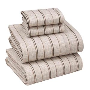 <strong>Best</strong> Selling 100% Pure Cotton Elastic Fitted Bed <strong>Sheet</strong> Customized Size &amp; Print Skin-Friendly Home Bedsheets 400TC <strong>Thread</strong> <strong>Count</strong> - Product Image 1