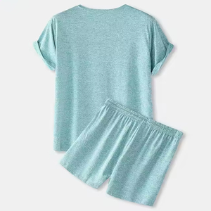 Ensemble T-shirt et short unisexe pour homme, vêtements de sport d'été, mélange de coton, taille élastique, tissu respirant à séchage rapide, option de logo personnalisé - Product Image 6