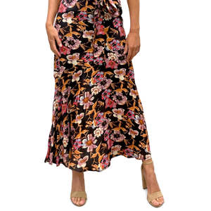 Abito lungo floreale rosso da donna Sam Edelman - Traspirante, stile gotico, per l'ufficio e il tempo libero, taglia 0 - ODM - Product Image 3