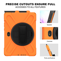 Étui de tablette robuste antichoc en PC+silicone avec sangle réglable à 360 degrés pour iPad Pro 13 HUY-001 0,7 kg 30,9x25,2x3,3 cm