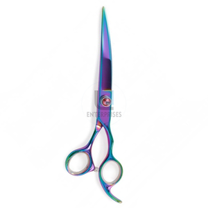 Professional Luxury VG10-Stainless Steel Portable Reusable Adjustable Screw Pet Grooming Curved <b>Scissors</b> Razor Edge - Product Image 1