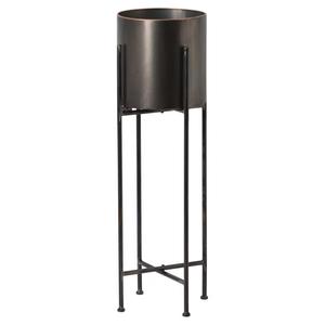 Jardinière d'intérieur sur pied de salon avec support en fer forgé Pot de jardinière de couleur brossée pour la décoration intérieure - Product Image 1