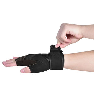 Custom Logo Men's Polyester Gym Gloves Excellent Quality Fingerless Design for Weight Lifting Wholesale Fitness <b>Accessories</b> - Product Image 5