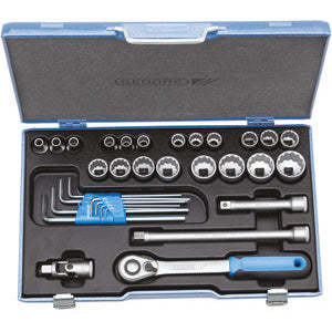 Juego de Llaves de Tubo CRV de 32 Piezas con Acabado Cromado, Incluye Hexagonales y Torx, Personalizable OEM - Product Image 1