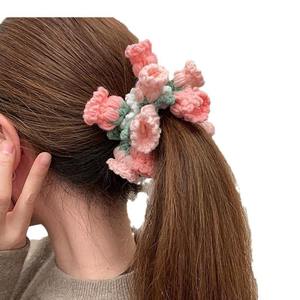 Accessoire de cheveux fait main au design délicat, élastique à cheveux transfrontalier en forme de fleur de muguet, en coton - Product Image 5