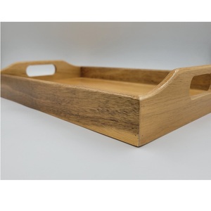 Bandeja para servir Acacia comercial de alta calidad OEM/ODM con asa, respetuosa con el medio ambiente, segura para el contacto con alimentos para restaurantes, fabricada en Vietnam - Product Image 2