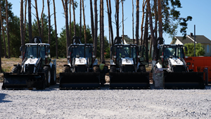 Hidromek 102S <b>Backhoe</b> <b>Loader</b> Diesel Wheel <b>Loader</b> White Construction Equipment with 1.4m Bucket 75KW Power Excavator Arm - Product Image 5