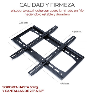 Soporte de Acero para Monitor de TV con VESA para Pantallas de 26-65 Pulgadas, Soporte Giratorio de 360 Grados, Colgador de TV, Empaquetado en Cajas - Product Image 2