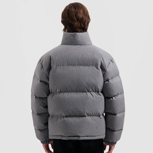 Veste d'hiver personnalisée pour hommes avec capuche, fermeture à glissière longue et chaude, style décontracté - Product Image 5