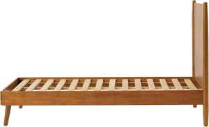 Cadre de lit Queen Size LikeHome Archer, finition bois clair, en pin massif, design traditionnel, durable, multicolore, tête de lit moderne style bohème - Product Image 3