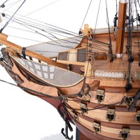 Modèle de bateau en bois HMS Victory, grand modèle de 97 cm, bois peint, objet de collection - Artisanat vietnamien