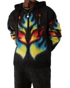 Sudadera con Capucha de Mohair a Precio de Mayoreo, Logotipo Bordado con Estampado Personalizado, Fabricación de Suéteres de Mohair, Suéteres de Hombre de Manga Larga de Mohair - Product Image 1