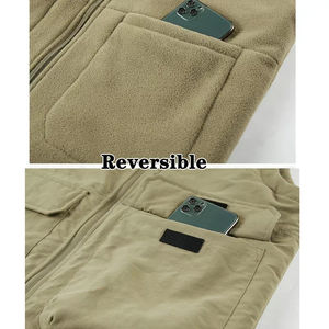 Chaleco de Cuero Sintético para Hombre, Transpirable, de Color Sólido, con 5 Bolsillos, de Alta Calidad, Resistente al Viento, al Mejor Precio - Product Image 4