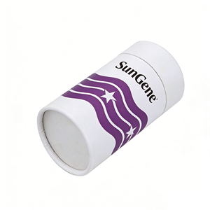 Tube en carton ondulé noir mat de luxe, écologique, personnalisable, avec estampage et gaufrage de logo en feuille d'or - Product Image 2