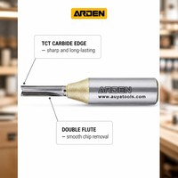 Fraise droite en carbure personnalisée 2F 6,35 mm pour CNC, fraise de défonceuse AlTiN haute précision OEM/ODM pour le bois Arden