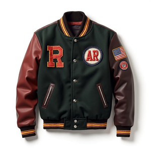 Chaqueta Bomber de Cuero con Forro de Poliéster/Algodón Personalizada para Hombre, Proveedor Mayorista OEM ODM, Resistente al Viento e Impermeable - Product Image 1