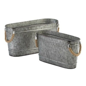 Galvanized Metal Ice Bucket Insulated for Longer Retention for Parties Premium Ice Bucket <b>Drink</b> Accessory - Product Image 3