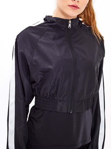 Premium Quality Lightweight Cropped 100% Polyester <b>Zipper</b> <b>Waterproof</b> Breathable Windbreaker Jacket Embroidery Custom Logo for - Product Image 5