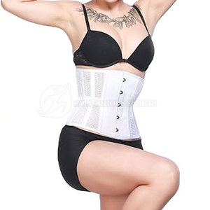 Corset de fitness haut pour femmes bouton sans couture couleur unie utilisation extérieure Shapewear Logo confortable accepté conception personnalisée - Product Image 5