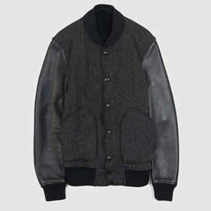 Veste à manches en cuir avec broderie de base, vêtements décontractés à la mode pour hommes, nouveauté unisexe, look personnalisé, 2025 - Product Image 1