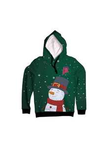 Sudadera con Capucha Personalizada para Hombre, Estilo Hip Hop, con Cierre Completo, Diseño de Parches, Capucha Doble, Felpa de Algodón 3D, Estilo Gótico, Venta al Por Mayor - Product Image 2