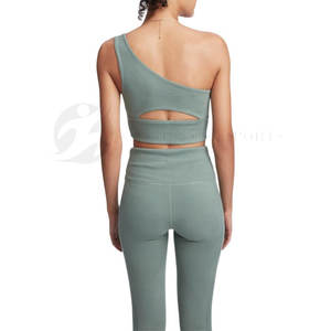 Entraînement sans couture solide femmes Fitness costume ensembles Spandex/Polyester séchage rapide Gym Yoga ensemble avec taille élastique marque privée - Product Image 5
