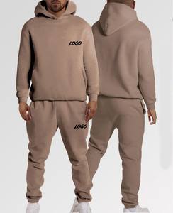 Venta al por mayor de chándal unisex conjunto informal para los hombres de diseño de logotipo personalizado ropa de entrenamiento 100% de algodón transpirable chándal de los hombres - Product Image 6