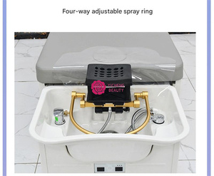 Table de lavage de cheveux moderne personnalisable en gros Yicheng Beauty, lit de spa et chaise de massage thaïlandaise pour salons, lit de shampooing à vendre - Product Image 3