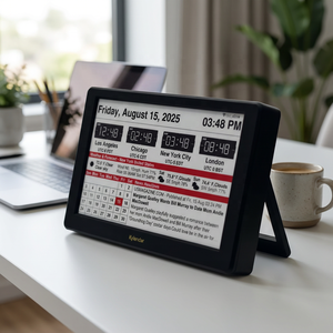 Calendrier numérique intelligent WiFi E-ink 7 pouces, tableau <span class=keywords><strong>de</strong></span> bord numérique, synchronisation du calendrier <span class=keywords><strong>Google</strong></span>, écran E-Paper rechargeable, organisateur pour la maison et le bureau - Product Image 6