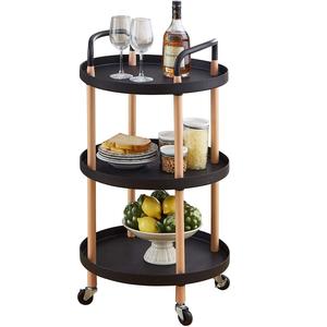 Chariot en métal enduit de poudre noire Chariot de service fait main d'excellente qualité Nouveau chariot en métal de concepteur élégant classique - Product Image 3