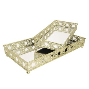 Stylish Tray Christmas <b>Decoration</b> Dining Table Serving <b>Decorative</b> Tray Metal Tray Kitchenware Wholesale Manufacturer Exporter - Product Image 1