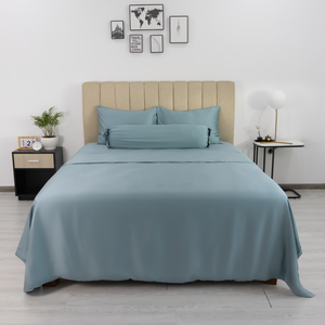 Wholesale 100% Silk Tencel 3-Piece <b>Queen</b> <b>Size</b> Bedsheet Set Cooling Breathable Quality Simple Woven Fitted Home Wedding <b>Bedding</b> - Product Image 6