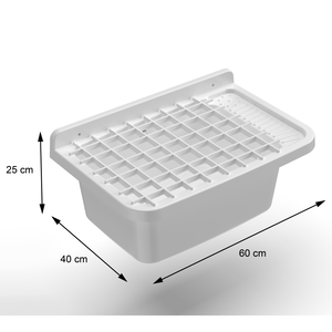 Fregadero de Pared para Exteriores con Rejilla 60x40x25 para Equipo de Lavado - Product Image 3