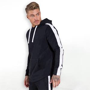French Terry Oversized Pullover Jogging Suit Logotipo personalizado cuello en V Sudadera con capucha 2025 Alta calidad Oversized Pullover Sudaderas Hombres - Product Image 5