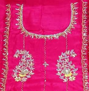 Costumes indiens brodés à la main non cousus de créateur moderne pour les femmes fêtes de style traditionnel protection solaire gratuite - Product Image 2