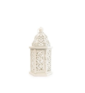Linterna de vela de metal decorativa para interiores y exteriores a precio al por mayor Linterna de vela de metal con acabado rústico para el hogar - Product Image 6