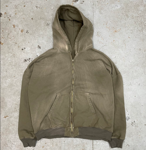 Sudadera con capucha con cremallera y lavado ácido Sun Faded con logotipo personalizado de alta calidad 100% algodón de gran tamaño French Terry Streetwear - Product Image 4