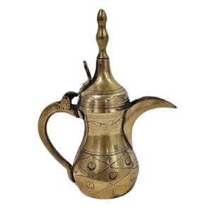 Cafetera Dallah de latón hecha a mano de alta calidad con acabado pulido de grabado para vajilla productos para el hogar - Product Image 3
