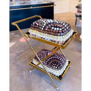 ถาดเสิร์ฟช็อคโกแลตโลหะสีทองสุดสร้างสรรค์เครื่องใช้สำหรับโรงแรมทำมือสำหรับวางโชว์ขนมหวานสำหรับร้านอาหารและโรงแรม - Product Image 2