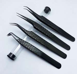 Pince à cils professionnelle à bas prix Top haute qualité outils de beauté pince à cils meilleure prise pince à cils couleur beige - Product Image 2