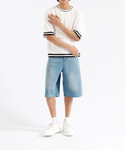 Ensemble de survêtement streetwear tendance pour homme, 2 pièces, été, logo brodé personnalisé, respirant, 100% coton, chemise courte - Product Image 2