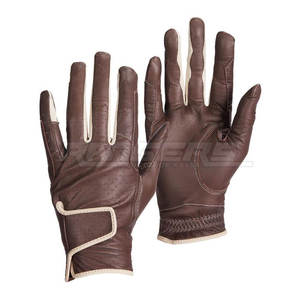 Gants d'équitation pour adultes, marron foncé, design moderne, gants d'équitation de qualité professionnelle, vente en gros, gants d'équitation unisexes - Product Image 1