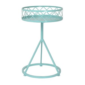 Soporte de Metal de Forma Redonda para Plantas, Maceta de Alta Calidad con Revestimiento Azul Cielo PARA EL Hogar, Balcón, Patio Decorativo - Product Image 1