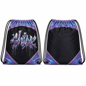 Sac à dos de sport unisexe léger et durable en polyester écologique avec cordon de serrage, collection BIG TEN APPAREL - Product Image 4