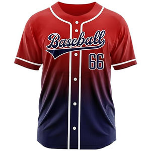 Maillot de baseball pour homme, imprimé, personnalisable, respirant, grande taille, maille, évacuation de l'humidité, protection UV pour les sports de plein air, été - Product Image 5