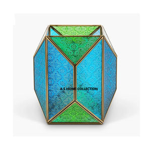 Diseño elegante Chapado en oro Increíble linterna Nueva moda Navidad Hormigón Vela única Tarro Uso Linterna de alta calidad - Product Image 5