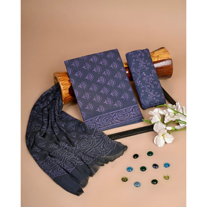 Ensemble de costume élégant en mousseline de soie pure dupatta pour les galas du soir Ensemble de costume en mousseline de soie pure avec dupatta pour un look chic et sophistiqué - Product Image 1