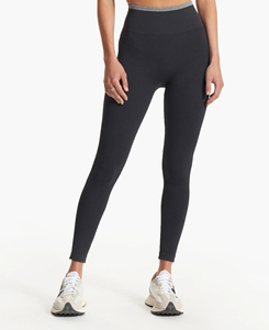 Nueva moda sin costuras de cintura alta transpirable correr entrenamiento gimnasio Fitness deportes Yoga Leggings para mujeres con elástico personalizado - Product Image 1